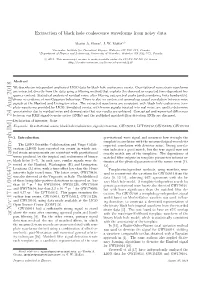 Extraction of Black Hole Coalescence Waveforms from Noisy Data