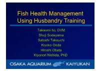 Fish Health Management Using Husbandry Training