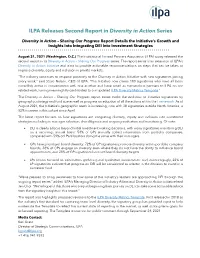 ILPA Releases Second Report in Diversity in Action Series