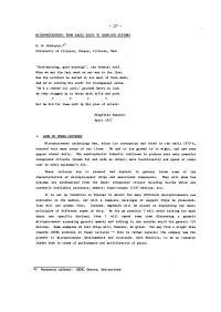 Microprocessors: from Basic Chips to Complete Systems
