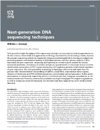 Next-Generation DNA Sequencing Techniques Review