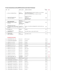 On Line AUCTION LIST 2009