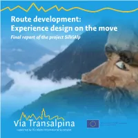 Route Development: Experience Design on the Move Final Report of the Project Silvialp
