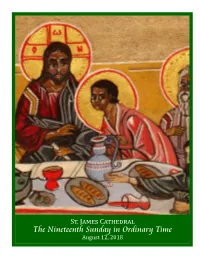 The Nineteenth Sunday in Ordinary Time