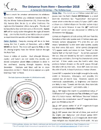 The Universe from Here – December 2018