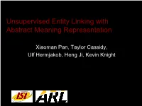 Unsupervised Entity Linking with Abstract Meaning Representation