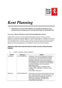 Weekly Planning List Week Ending 23 and 30 April 2021