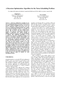 A Bayesian Optimization Algorithm for the Nurse Scheduling Problem