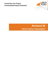 Appendix W: Traffic Impact Assessment
