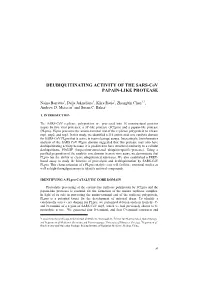 DEUBIQUITINATING ACTIVITY of the SARS-Cov PAPAIN-LIKE PROTEASE