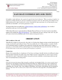 DIY Soil Tests