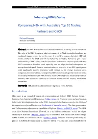 Enhancing NBN's Value Comparing NBN with Australia's Top 10 Trading Partners and OECD