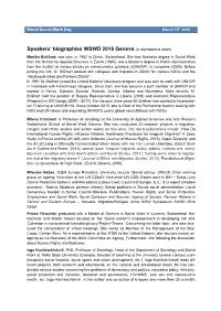 Speakers' Biographies (PDF)
