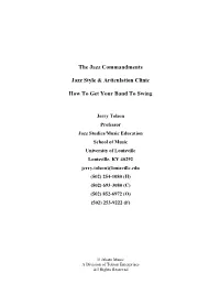The Jazz Commandments Handout2