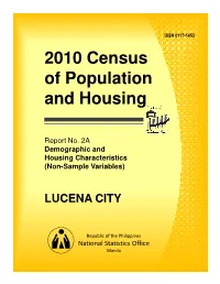 2010 Census of Population and Housing