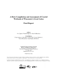 A Data Compilation and Assessment of Coastal Wetlands of Wisconsin's Great Lakes Final Report