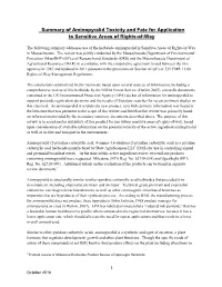 Aminopyralid Toxicity and Fate for Application to Sensitive Areas of Rights-Of-Way