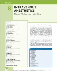 Chapter 8 Intravenous Anesthetics Which Accounts for Their Rapid Onset of Action