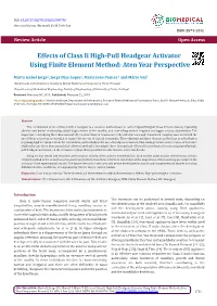 Effects of Class Ii High-Pull Headgear Activator Using Finite Element Method: Aten Year Perspective