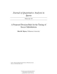 Journal of Quantitative Analysis in Sports