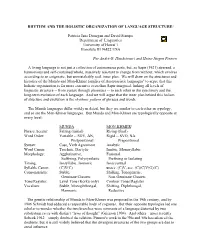 Rhythm and the Holistic Organization of Language Structure1