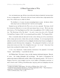 A Moral Equivalent of War Page 1 of 12