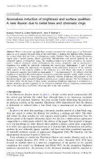 Anomalous Induction of Brightness and Surface Qualities: a New Illusion Due to Radial Lines and Chromatic Rings