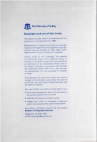 Copyright and Use of This Thesis