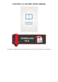 Evening Class Pdf, Epub, Ebook