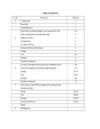 TABLE of CONTENTS Sr. No. Particulars Page No. 1 Introduction
