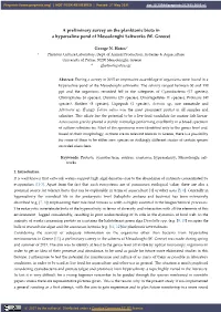 A Preliminary Survey on the Planktonic Biota in a Hypersaline Pond of Messolonghi Saltworks (W