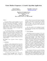 Faster Shellsort Sequences: a Genetic Algorithm Application