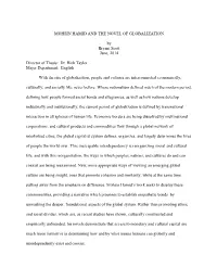 MOHSIN HAMID and the NOVEL of GLOBALIZATION by Bryant Scott June, 2014 Director of Thesis