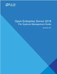 Open Enterprise Server 2018 File Systems Management Guide