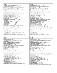 Table of Contents Compared, Lyrical Ballads
