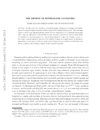 The Method of Hypergraph Containers