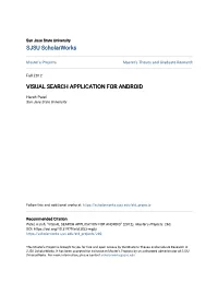 Visual Search Application for Android