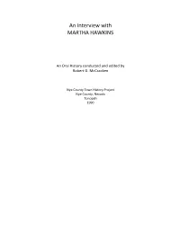 An Interview with MARTHA HAWKINS