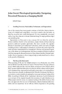 John Owen's Theological Spirituality: Navigating Perceived