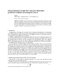 Self-Gravitational Red Shift Effect and Micro-Black Holes Production in Dipolar Electromagnetic Sources