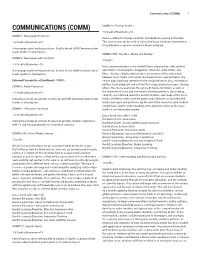 Communications (COMM) 1