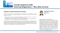 Concept Symposium 2018 Governing Megaprojects – Why, What and How