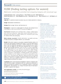 FLOW (Finding Lasting Options for Women) Multicentre Randomized Controlled Trial Comparing Tampons with Menstrual Cups