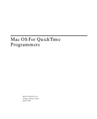 Mac OS for Quicktime Programmers