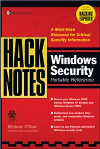 Mcgraw.Hill.Hacknotes.Windows.Security.Portable