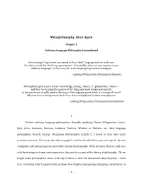 Metaphilosophy, Once Again