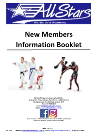 New Members Information Booklet