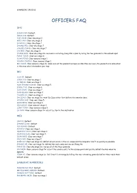 Officers Faq