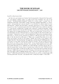 The Book of Jonah the New English Translation — Net