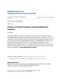 Twinscan: a Software Package for Homology-Based Gene Prediction